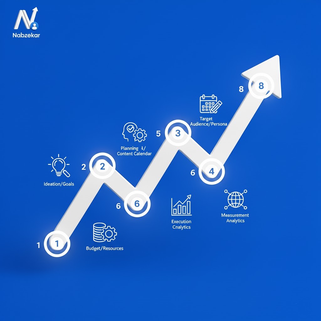 چگونه یک استراتژی بازاریابی دیجیتال موفق تدوین کنیم؟ (نقشه راه ۸ مرحله‌ای و کامل)