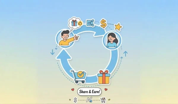 نمونه ایمیل دعوت به برنامه ریفرال مارکتینگ با دکمه فراخوان عمل واضح