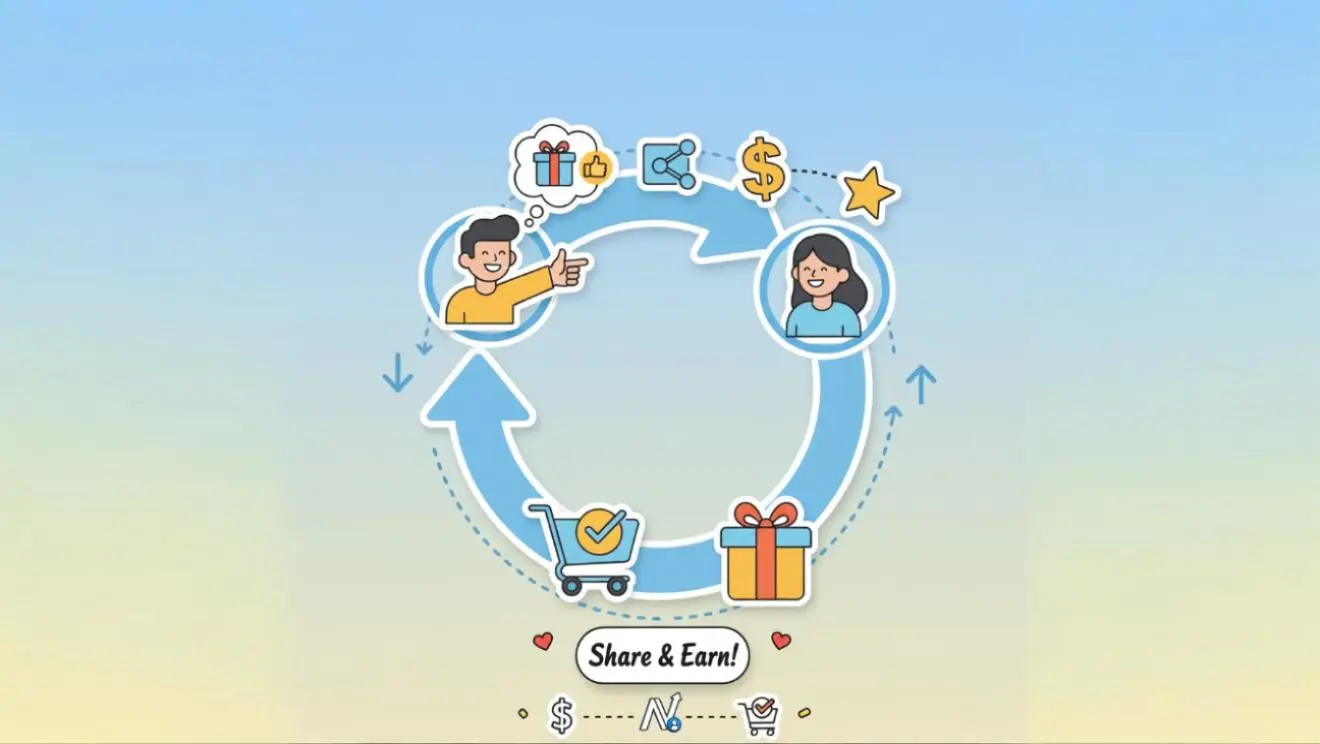 نمونه ایمیل دعوت به برنامه ریفرال مارکتینگ با دکمه فراخوان عمل واضح