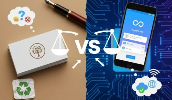 کارت ویزیت دیجیتال یا کاغذی؟ مقایسه کامل مزایا و معایب