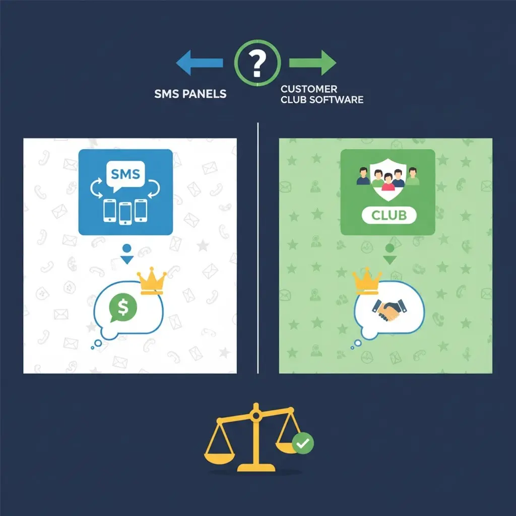 مقایسه پنل پیامکی با نرم افزار باشگاه مشتریان