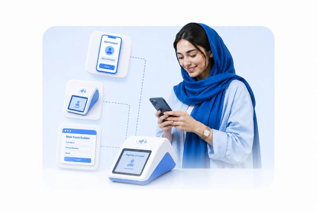 دستگاه رومیزی و اپلیکیشن ثبت اطلاعات مشتری در نبض‌کار